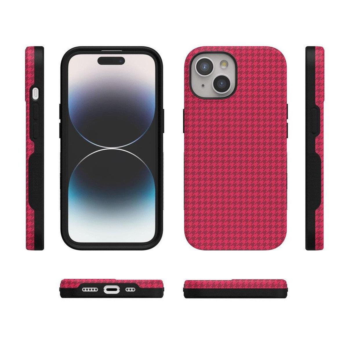Best Dressed | Pink Houndstooth Case iPhone Case get.casely