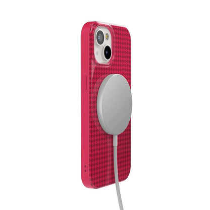 Best Dressed | Pink Houndstooth Case iPhone Case get.casely