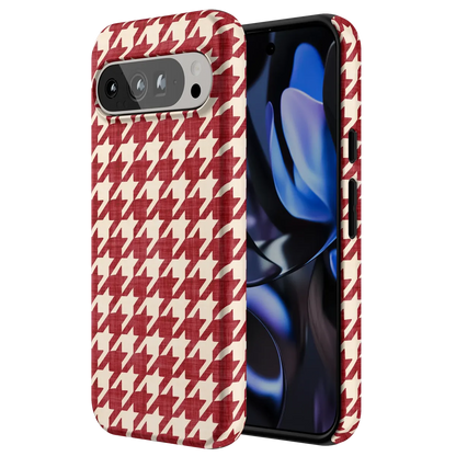 Scarlet Stitch | Red Houndstooth Case