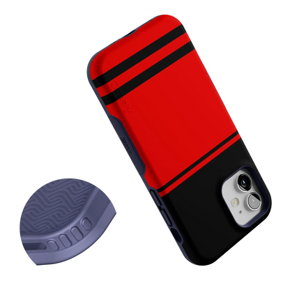 Storm Warning | Black & Red Stripes Case