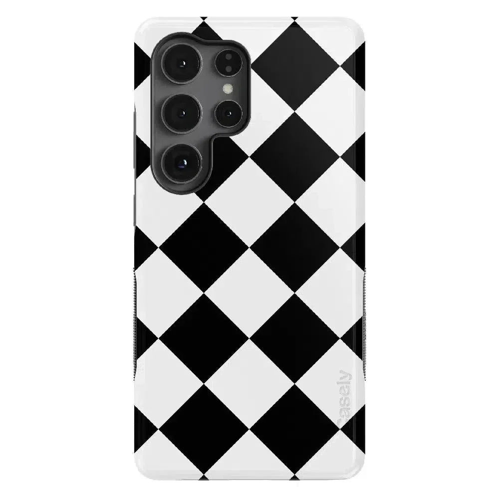Black Checkerboard | High Contrast Design Case Phone Case Casetry Bold Flex + MagSafe® Galaxy S25 Ultra
