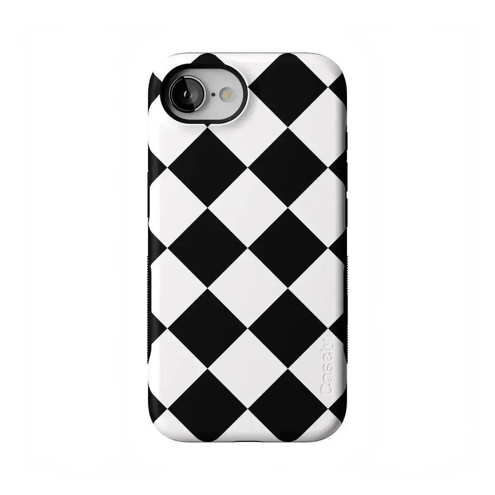 Black Checkerboard | High Contrast Design Case Phone Case Casetry Bold Flex + MagSafe® iPhone 16e