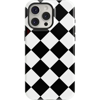 Black Checkerboard | High Contrast Design Case Phone Case Casetry Essential + MagSafe® iPhone 15 Pro