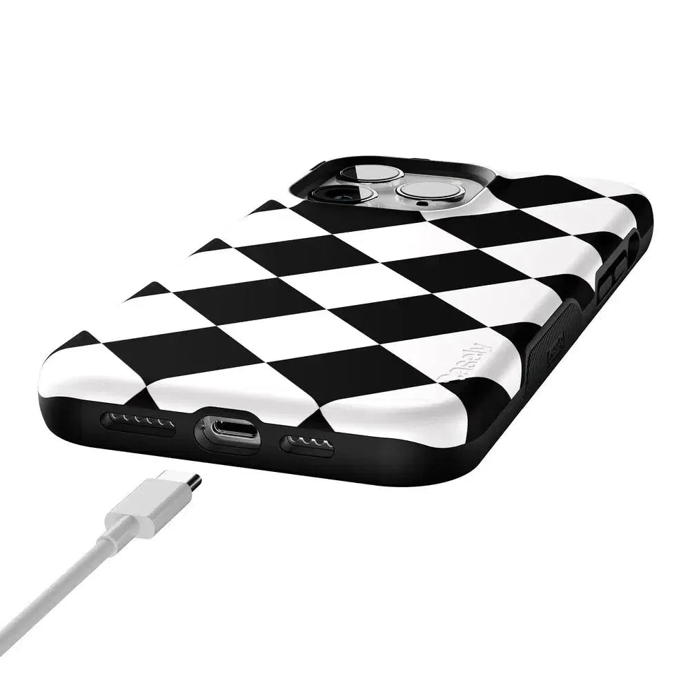 Black Checkerboard | High Contrast Design Case Phone Case Casetry