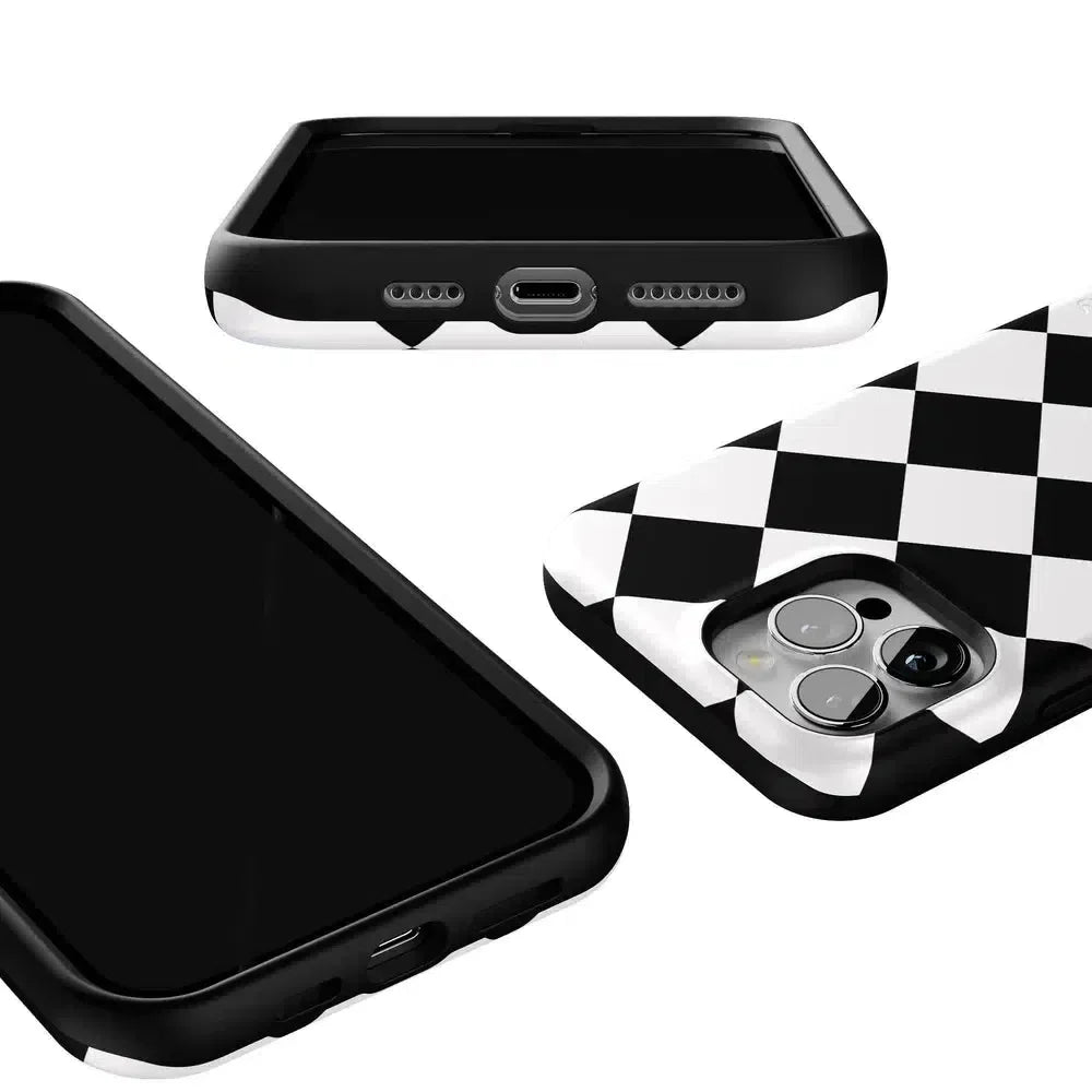 Black Checkerboard | High Contrast Design Case Phone Case Casetry