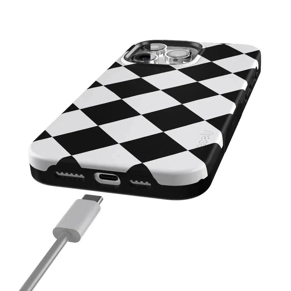 Black Checkerboard | High Contrast Design Case Phone Case Casetry