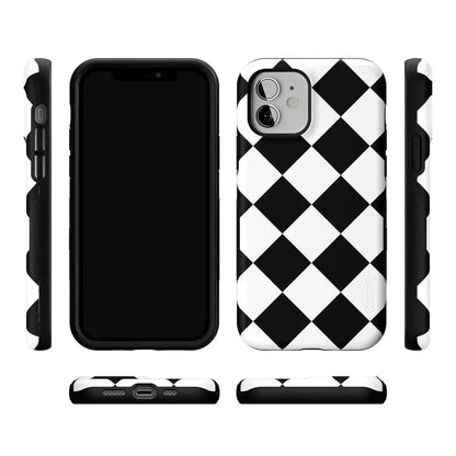 Black Checkerboard | High Contrast Design Case Phone Case Casetry
