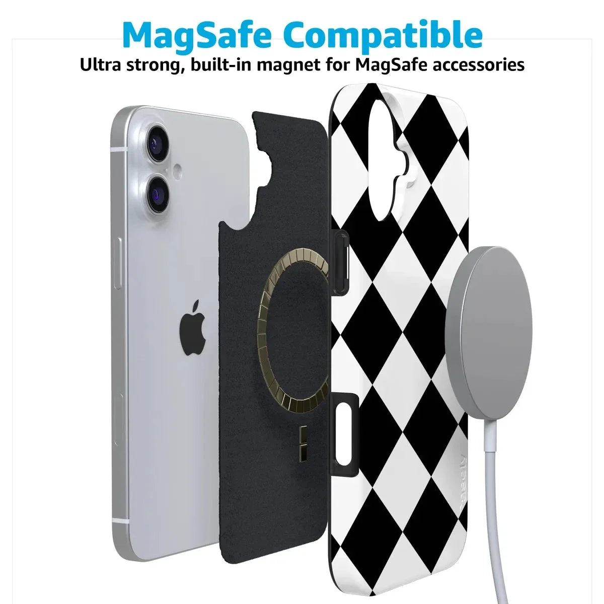 Black Checkerboard | High Contrast Design Case Phone Case Casetry