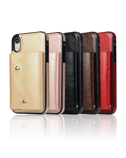 Black Vegan Leather | Wallet Case iPhone Case get.casely