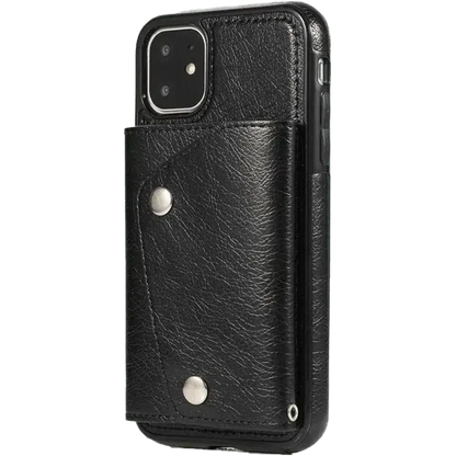 Black Vegan Leather | Wallet Case iPhone Case get.casely Wallet iPhone 11 Pro