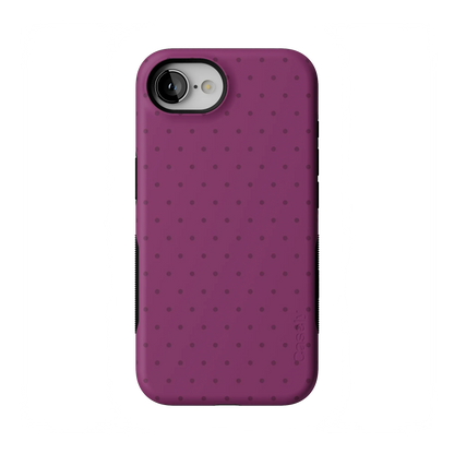 On the Dot | Plum Polka Dot Case - iPhone 16E