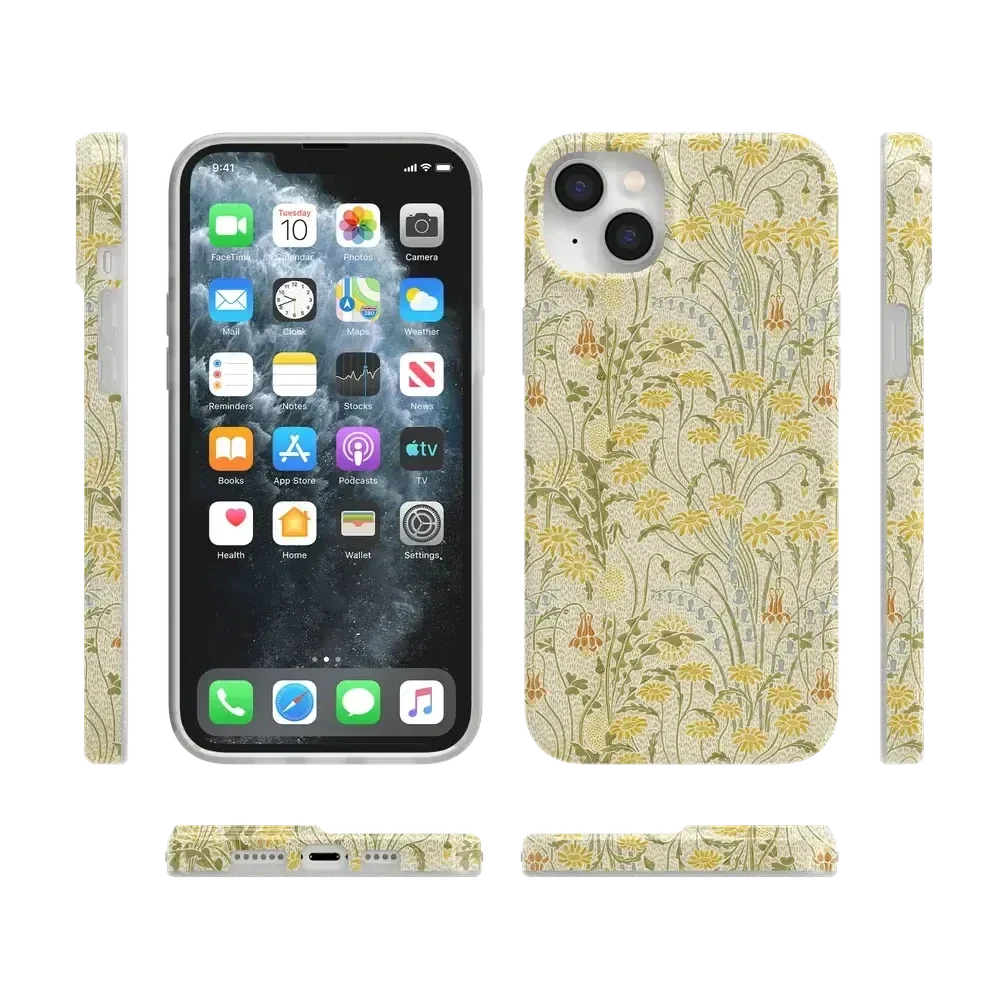Boho Blooms | Golden Floral Case iPhone Case get.casely