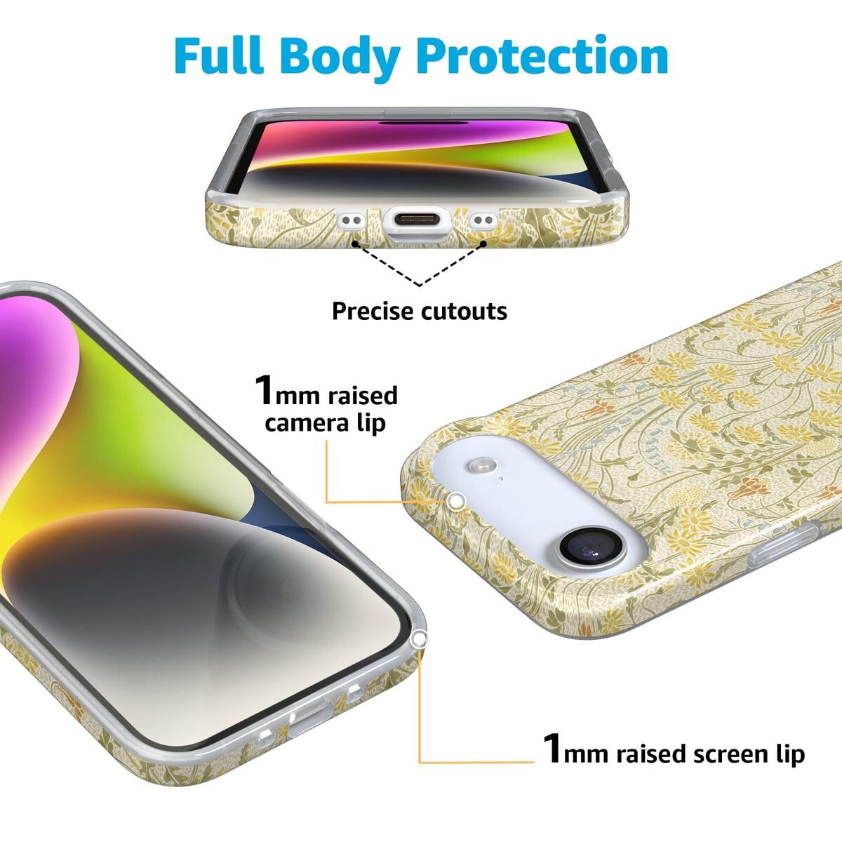 Boho Blooms | Golden Floral Case iPhone Case get.casely