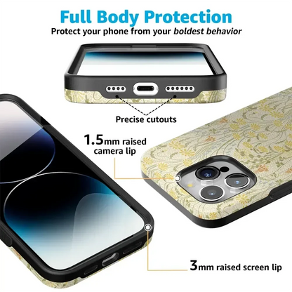 Boho Blooms | Golden Floral Case iPhone Case get.casely