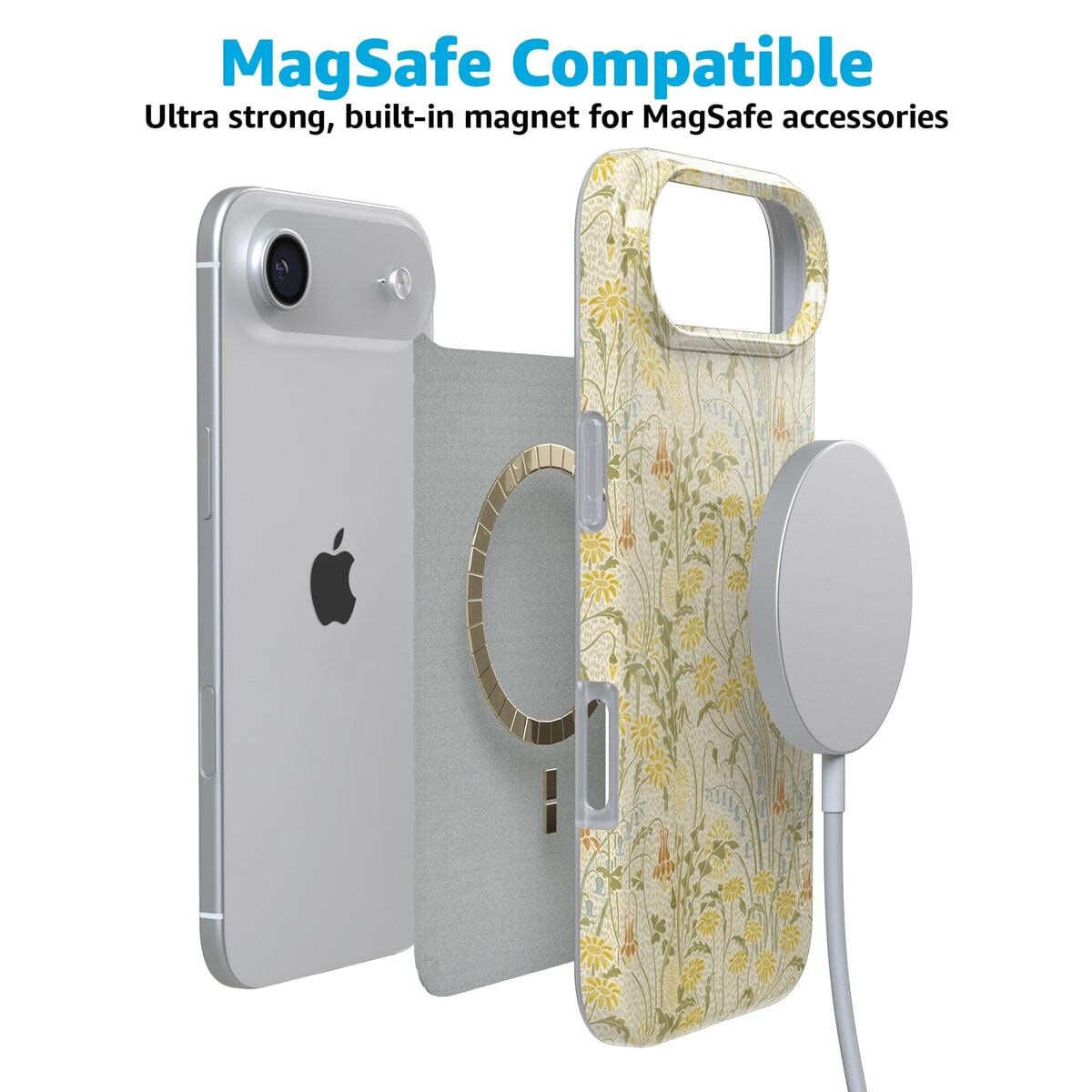 Boho Blooms | Golden Floral Case iPhone Case get.casely