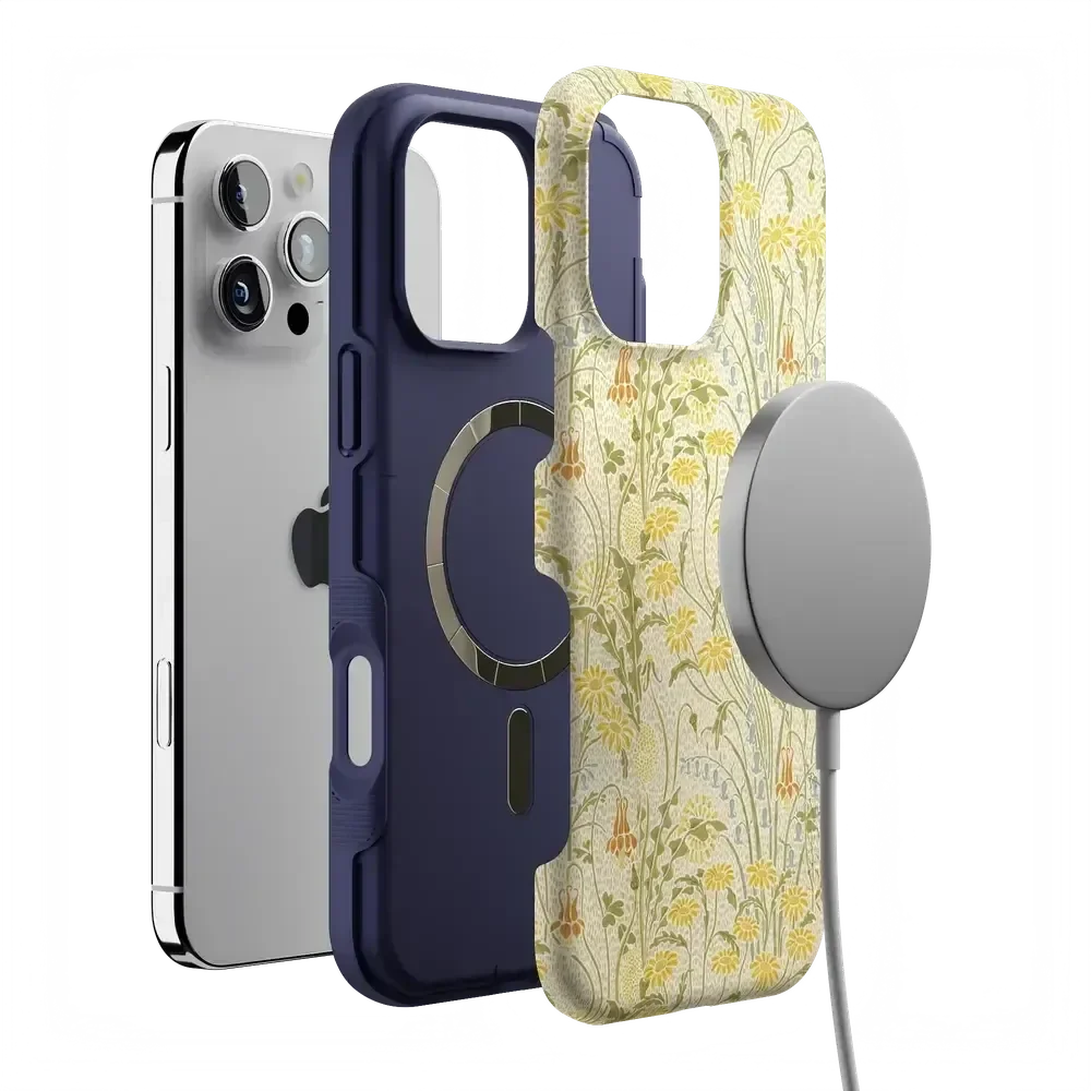 Boho Blooms | Golden Floral Case iPhone Case get.casely