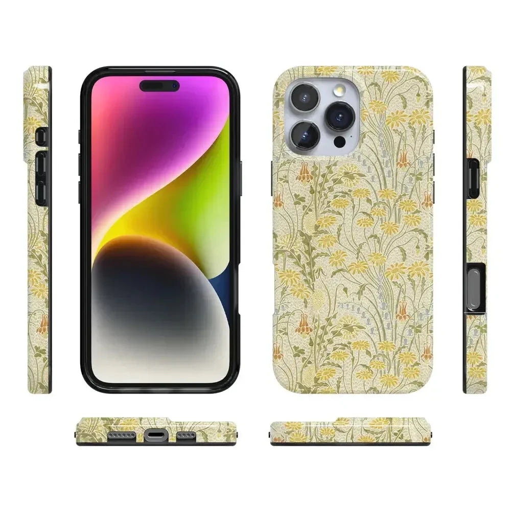 Boho Blooms | Golden Floral Case iPhone Case get.casely