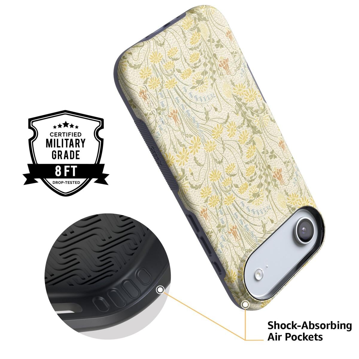 Boho Blooms | Golden Floral Case iPhone Case get.casely