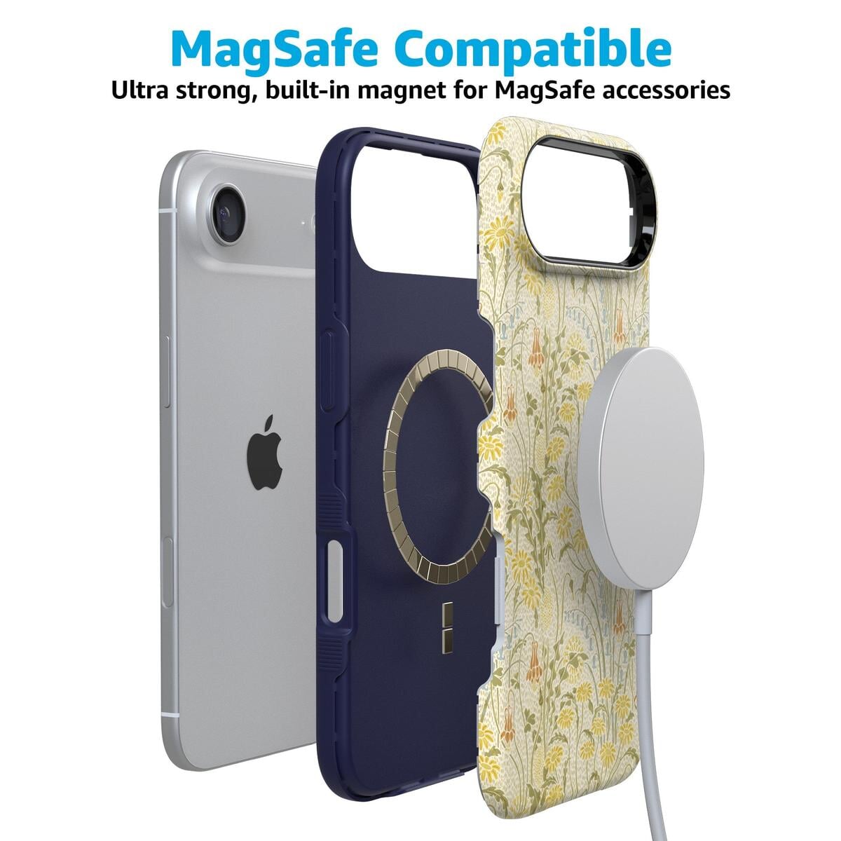 Boho Blooms | Golden Floral Case iPhone Case get.casely