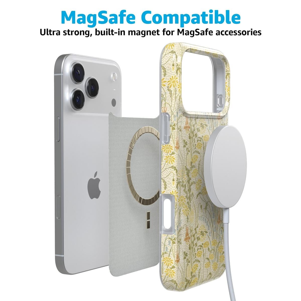 Boho Blooms | Golden Floral Case iPhone Case get.casely