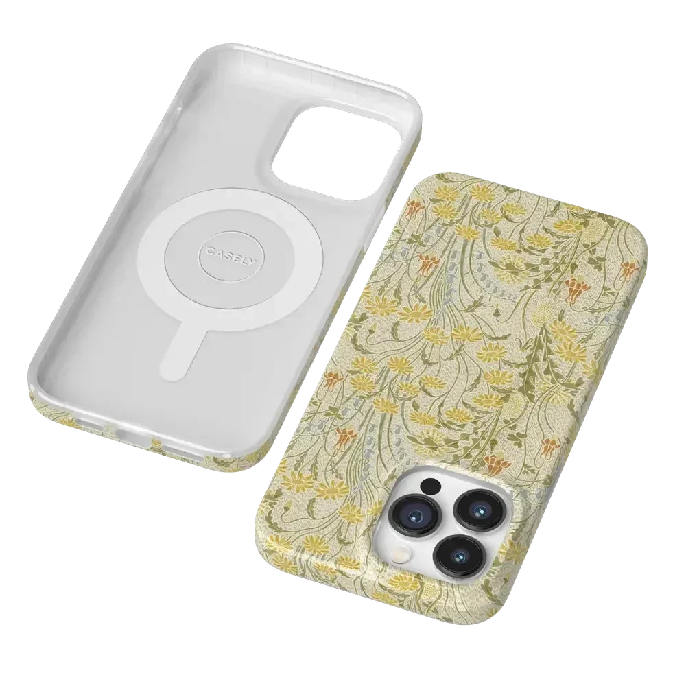 Boho Blooms | Golden Floral Case iPhone Case get.casely