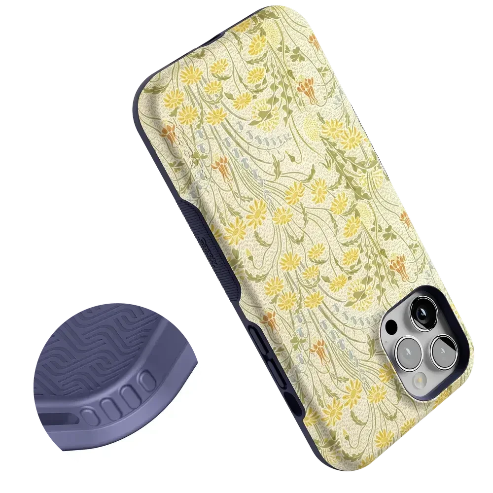 Boho Blooms | Golden Floral Case iPhone Case get.casely