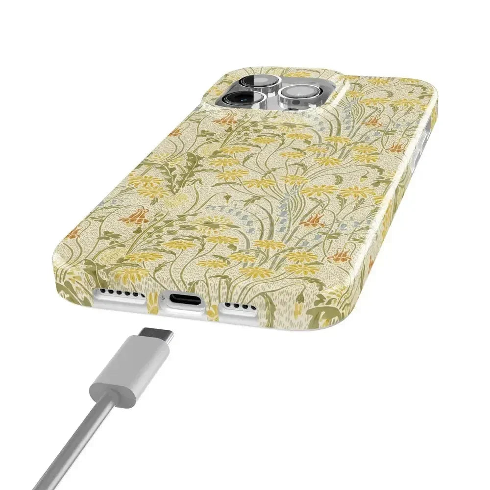 Boho Blooms | Golden Floral Case iPhone Case get.casely