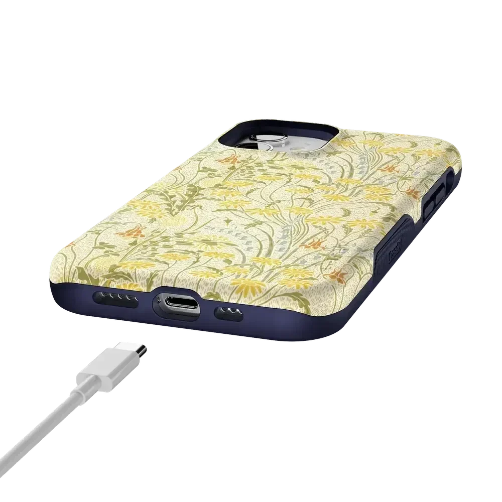 Boho Blooms | Golden Floral Case iPhone Case get.casely