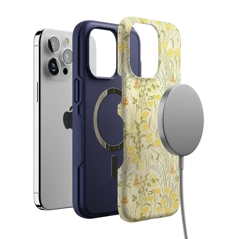 Boho Blooms | Golden Floral Case iPhone Case get.casely