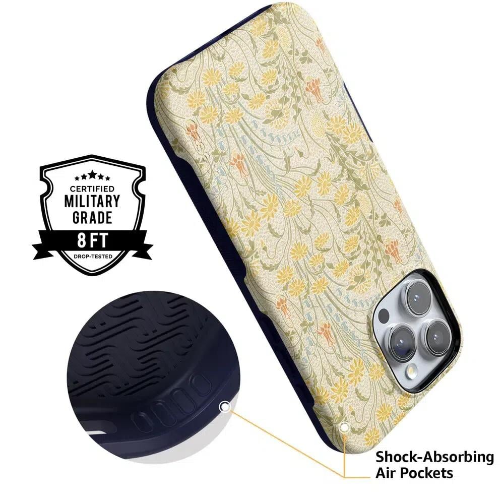 Boho Blooms | Golden Floral Case iPhone Case get.casely