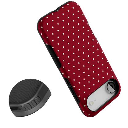 On the Dot | Maroon Polka Dot Case