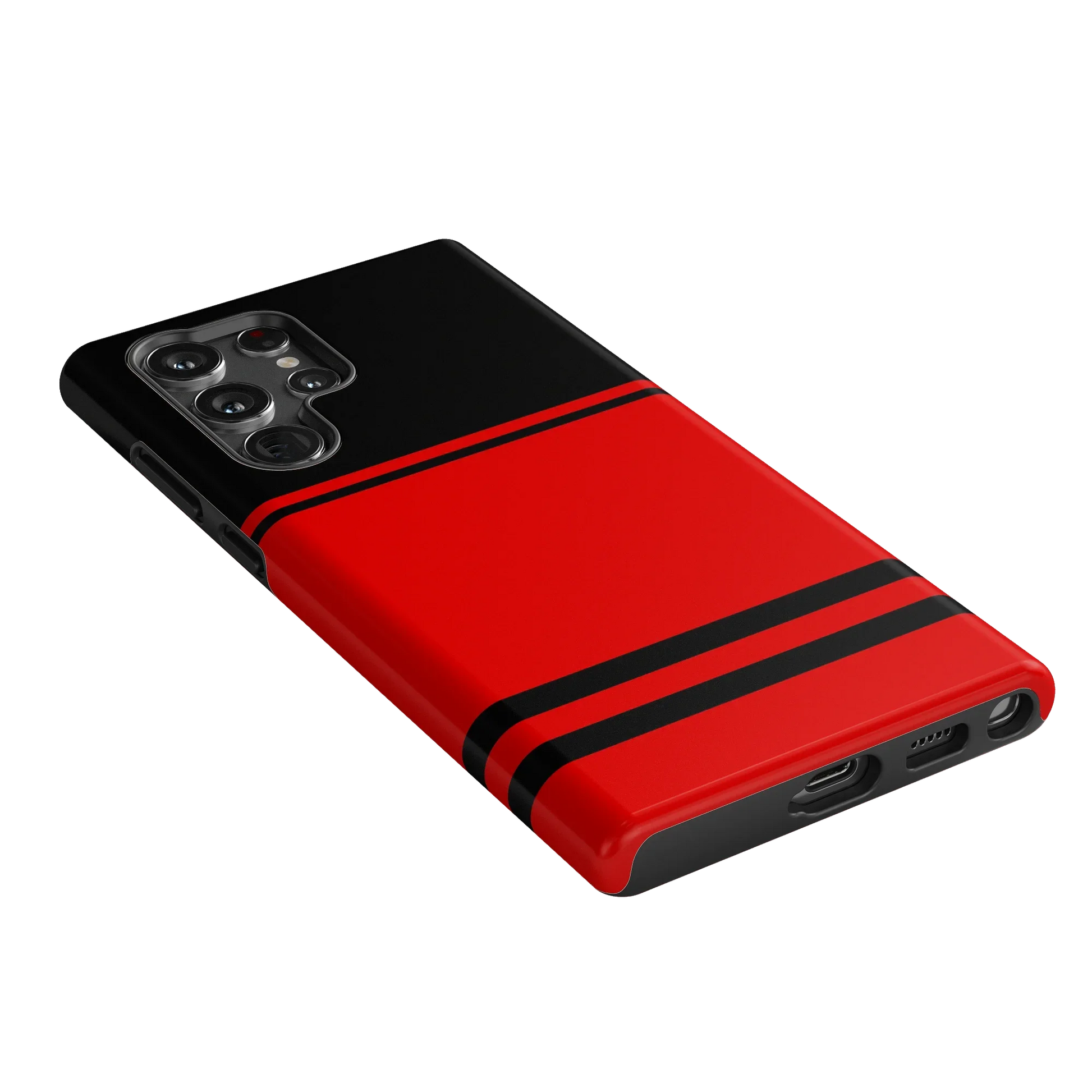 Storm Warning | Black & Red Stripes Case