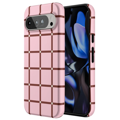 Uptown Gridlock | Pink Checkerboard Case