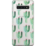 Cactus Patterned Clear Floral Samsung Case Samsung Case get.casely Classic Galaxy S10 Plus