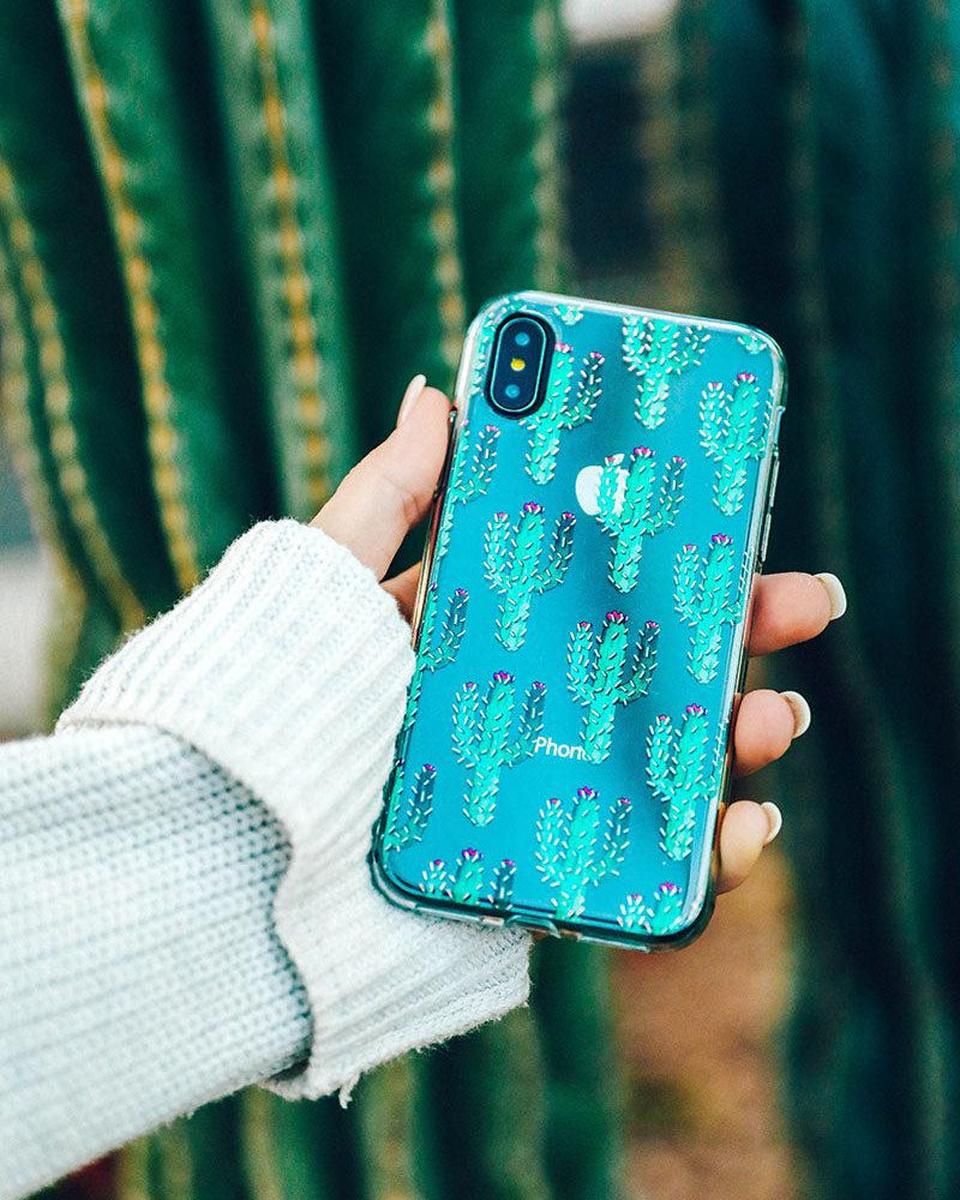 Cactus Patterned Clear Floral Samsung Case Samsung Case get.casely