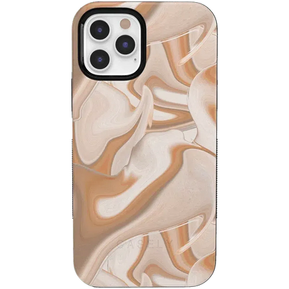 Caramel Delight | Marble Swirl Case iPhone Case get.casely Bold + MagSafe® iPhone 12 Pro Max