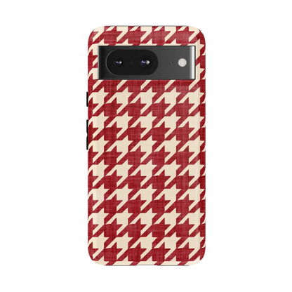 Scarlet Stitch | Red Houndstooth Case