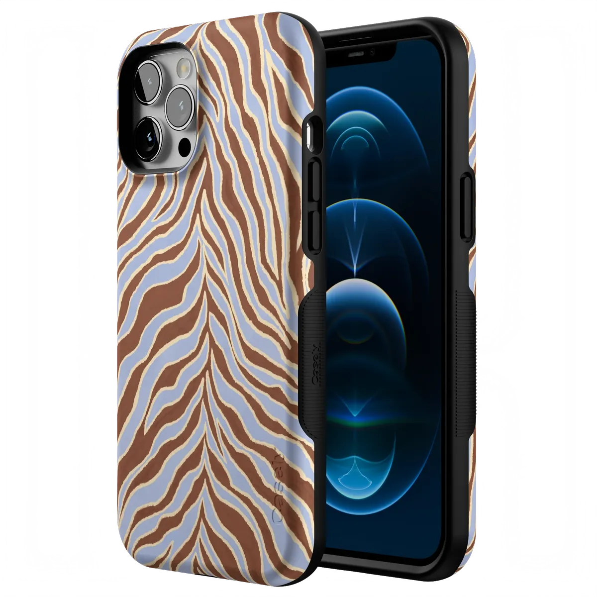 Untamed | Brown & Blue Zebra Case
