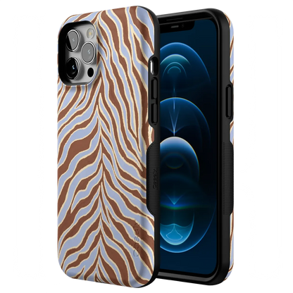 Untamed | Brown & Blue Zebra Case