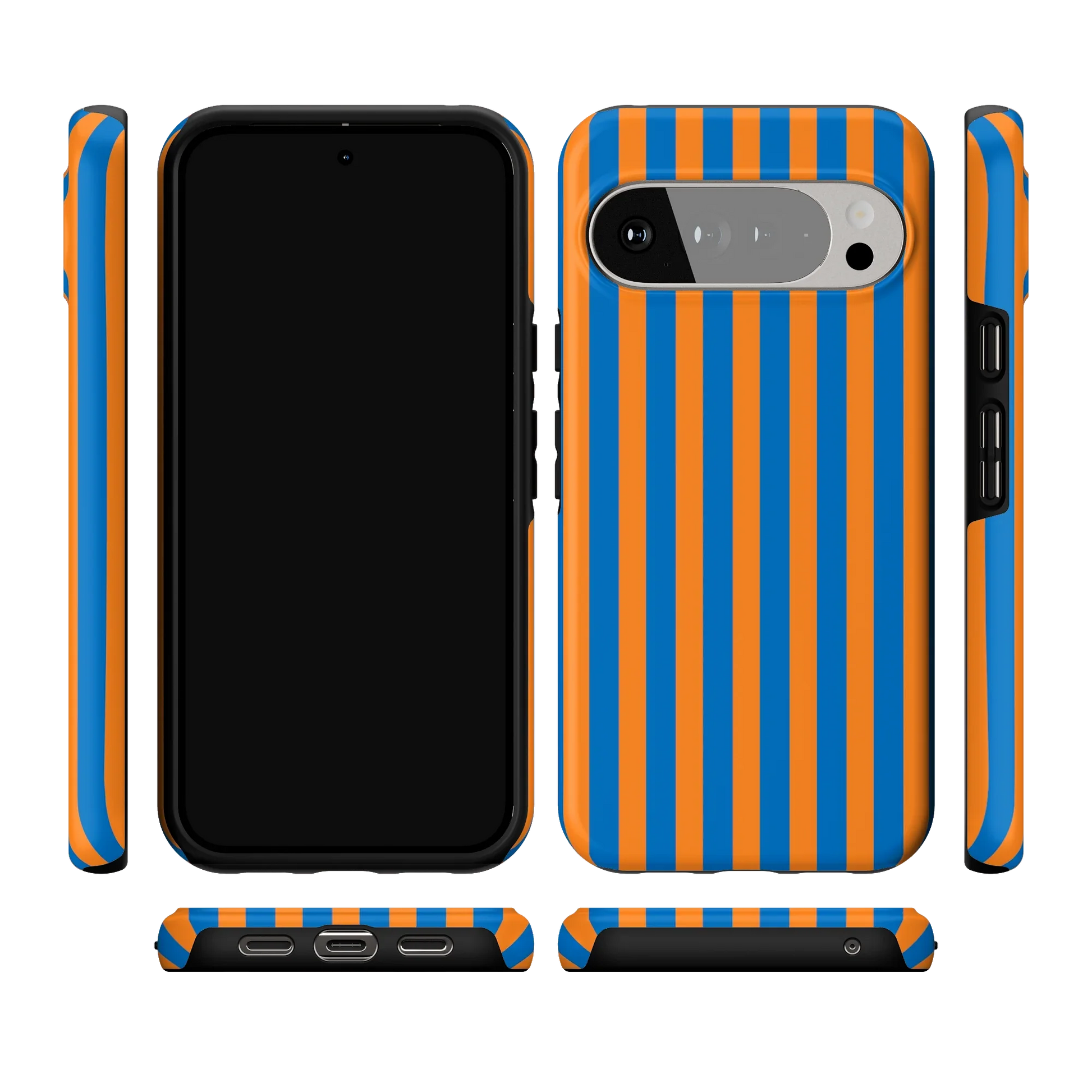 Go New York | Blue & Orange Stripes Case
