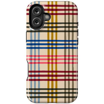 Colorful Plaid | Kitty and Vibe Holiday Case Phone Case Casetry Essential + MagSafe® iPhone 16 Plus