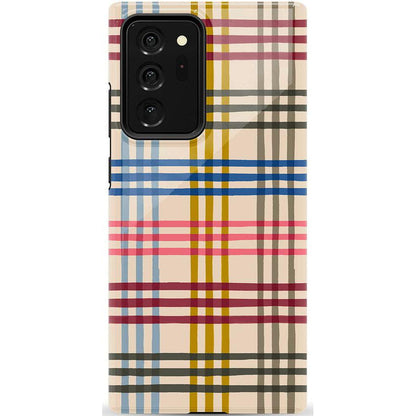 Colorful Plaid | Kitty and Vibe Holiday Case Phone Case Casetry Essential Galaxy Note 20 Ultra