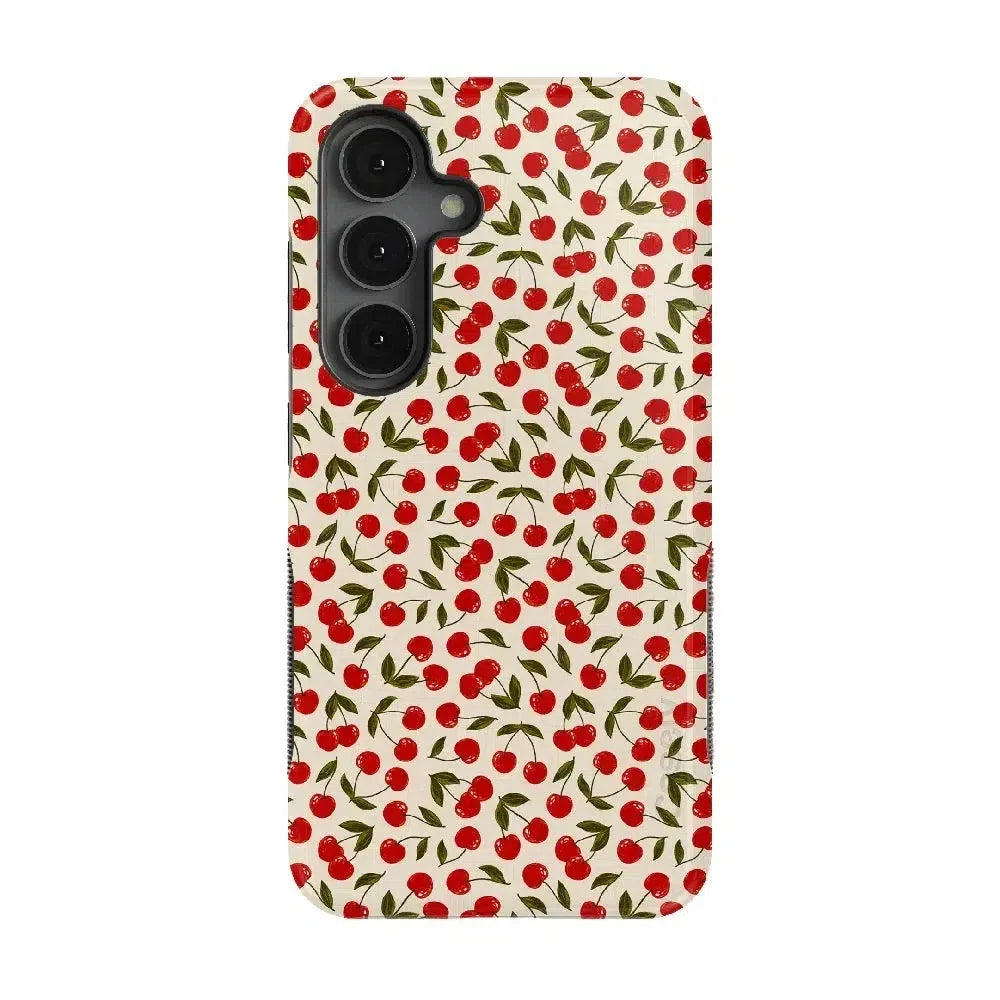 Cherry on Top | Red Cherries Case iPhone Case get.casely Bold Flex + MagSafe® Galaxy S25