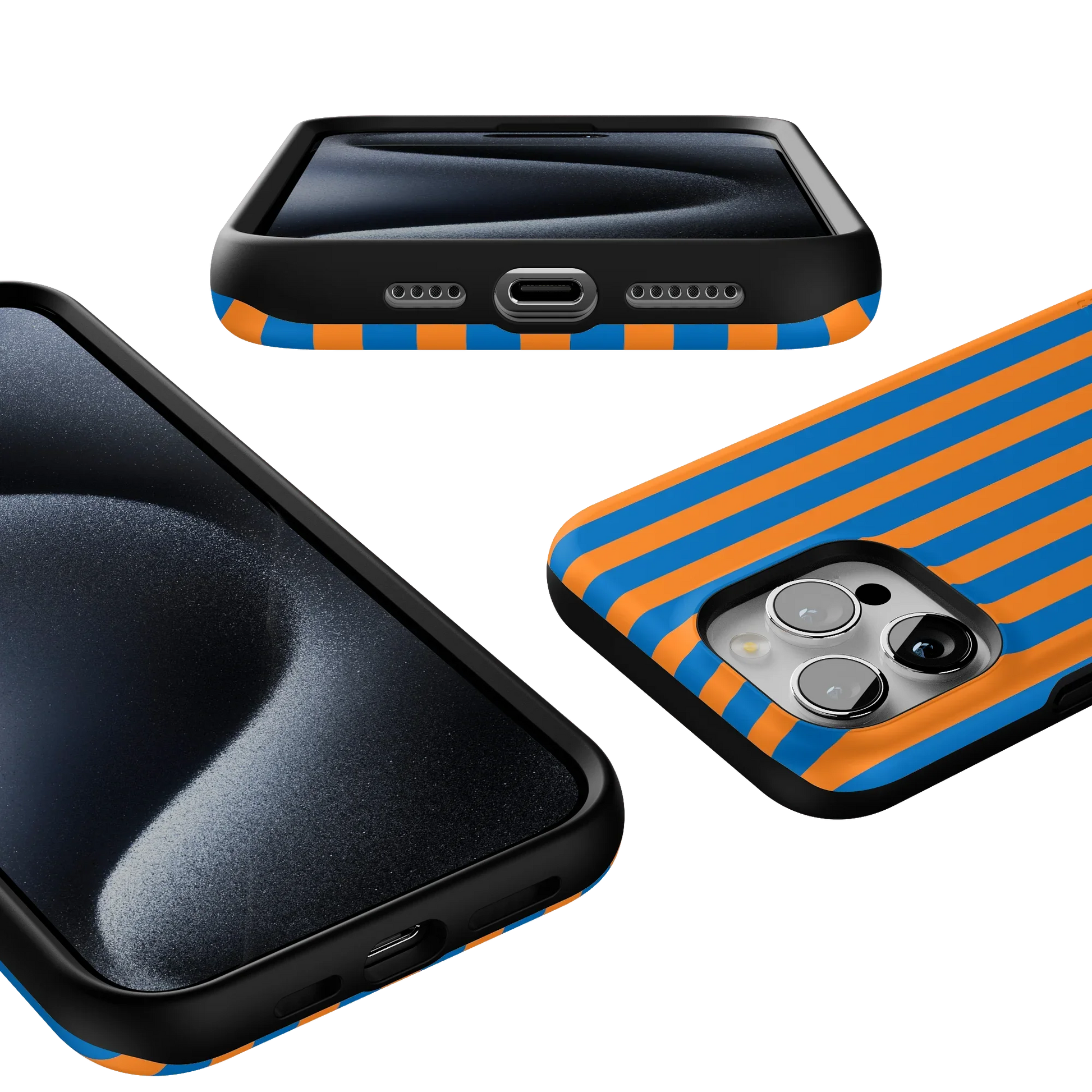 Go New York | Blue & Orange Stripes Case