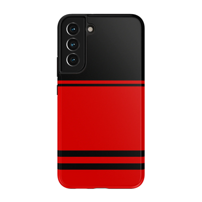 Go Canes | Black & Red Striped Case - Galaxy S22 Plus