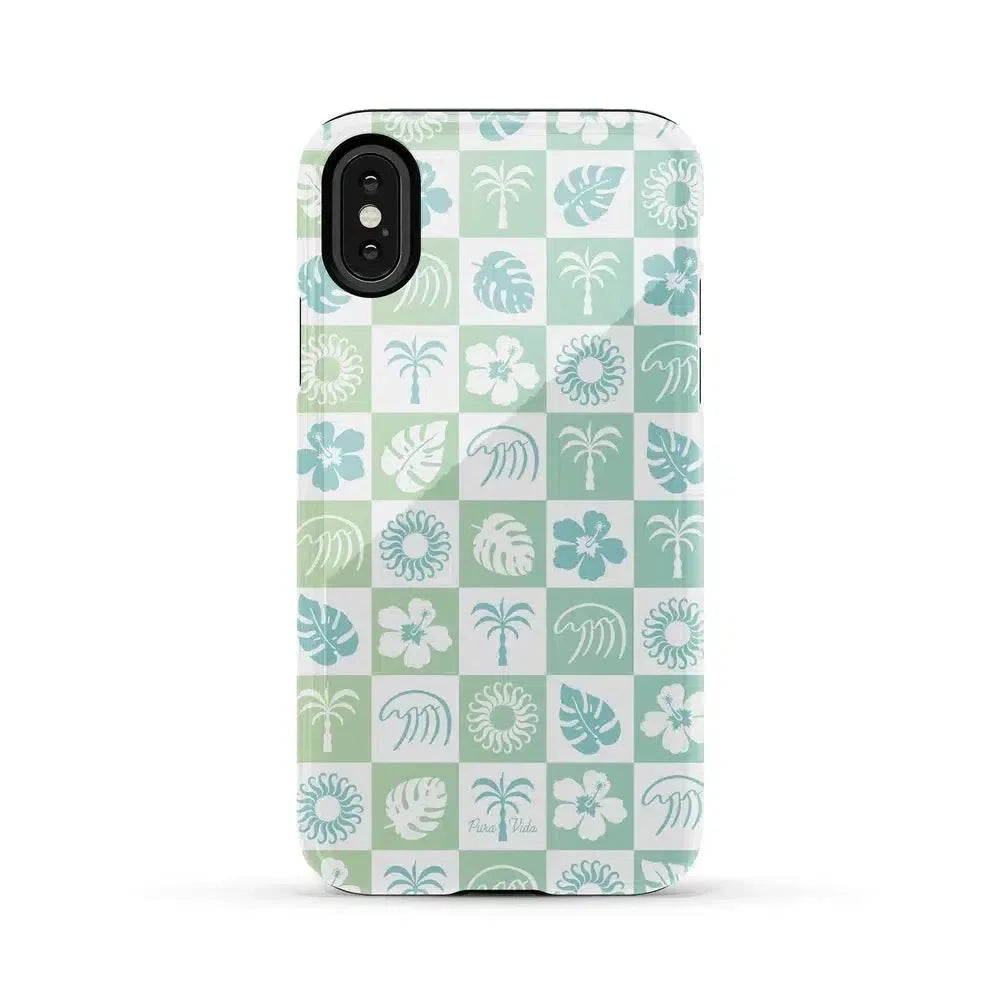 Coastal Checkers | Pura Vida Case iPhone Case get.casely Essential iPhone X / XS