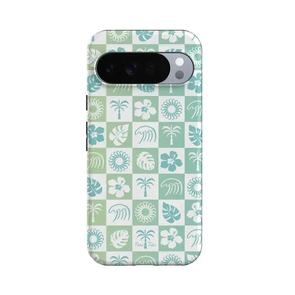 Coastal Checkers | Pura Vida Case iPhone Case get.casely Essential + MagSafe® Google Pixel 10 Pro XL