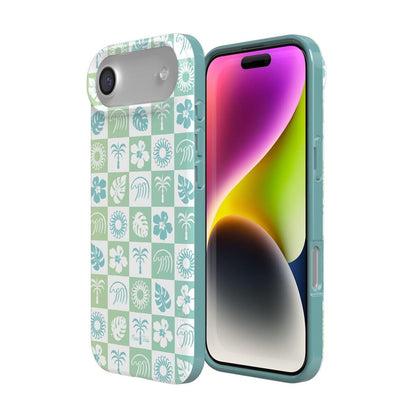 Coastal Checkers | Pura Vida Case iPhone Case get.casely