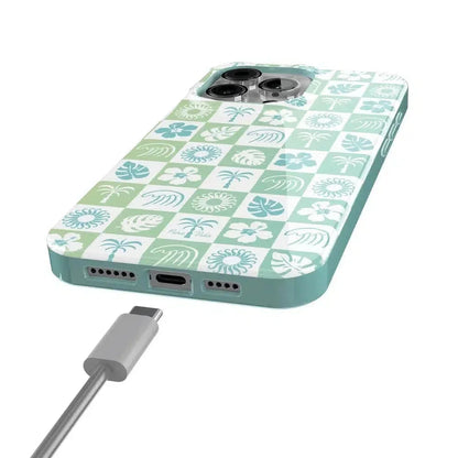 Coastal Checkers | Pura Vida Case iPhone Case get.casely