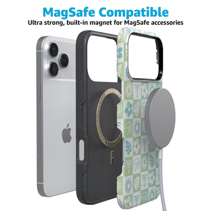 Coastal Checkers | Pura Vida Case iPhone Case get.casely